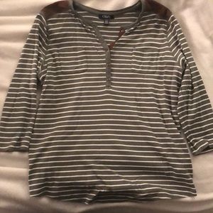 Chaps 3/4 sleeve top